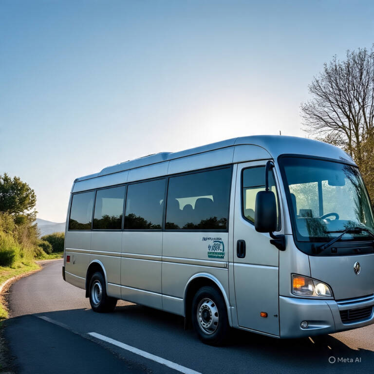 UK passenger transport service with modern vehicle